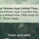 An ad for Peleton in an Uber notification.